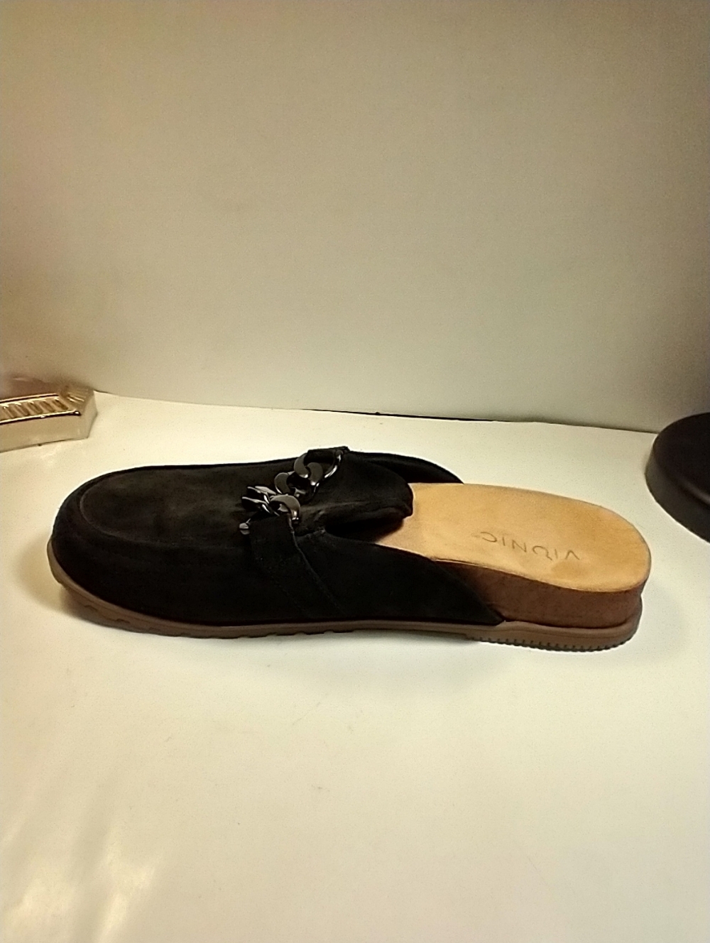 Vionic Georgie Black Suede Orthotic Mules Shoes Women's sz 8.5. - Picture 6 of 10